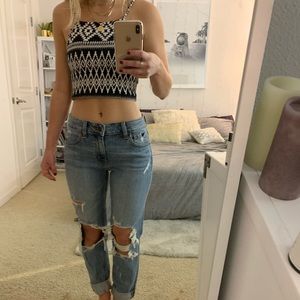 TopShop Aztec Print Crop Top US size 2